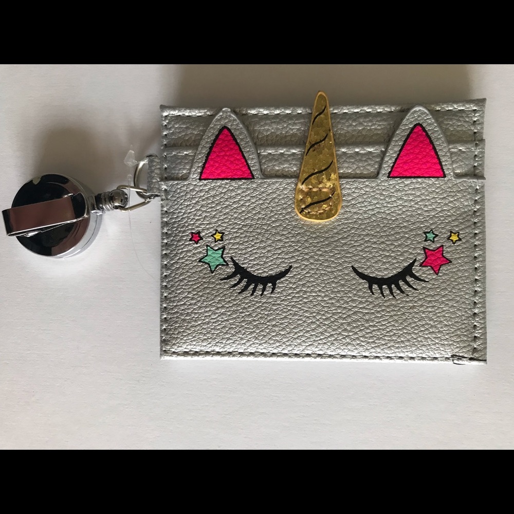 Unicorn ID Holder with retractable clip